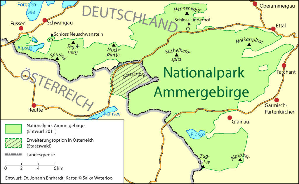 Dieses Gebiet könnte der Nationalpark Ammergebirge umfassen.